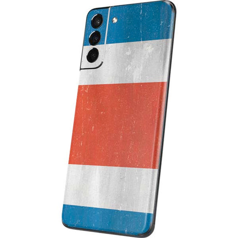 Costa Rican Flag Distressed Galaxy S21 Plus 5G Skin